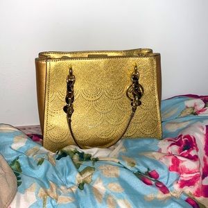 ✨ Gold Brand New Michael Kors Eyelet Pattern Bag